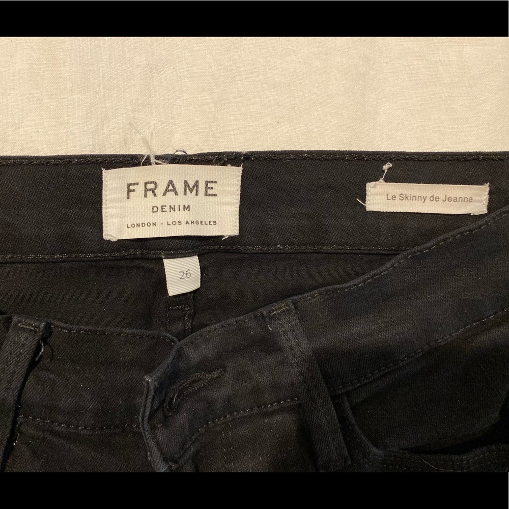 Frame Black Ripped Jeans - Picture 3 of 3